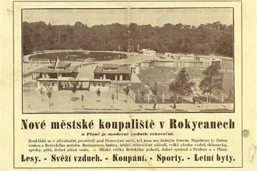 koupaliště Rokycany_historická foto